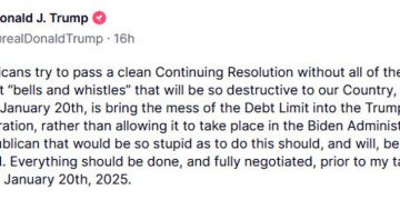 Trump says he wants the debt ceiling eliminated or extended