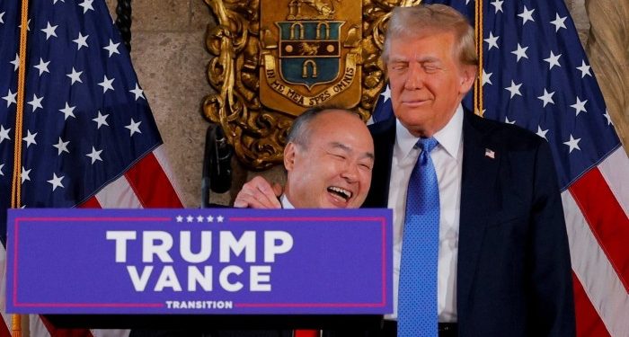 Japan’s SoftBank woos Trump with planned $100bn investment in US
