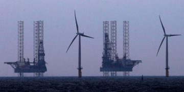 slick on oil, blown off course on wind