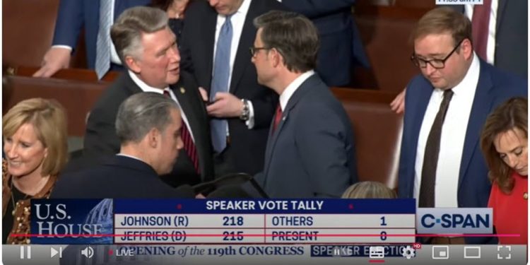 Johnson has returned to the House floor. Rep Self and Norman have switched vote to Johnson