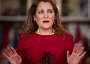 Canada should respond to Trump with tariffs on Musk’s Teslas, Freeland says