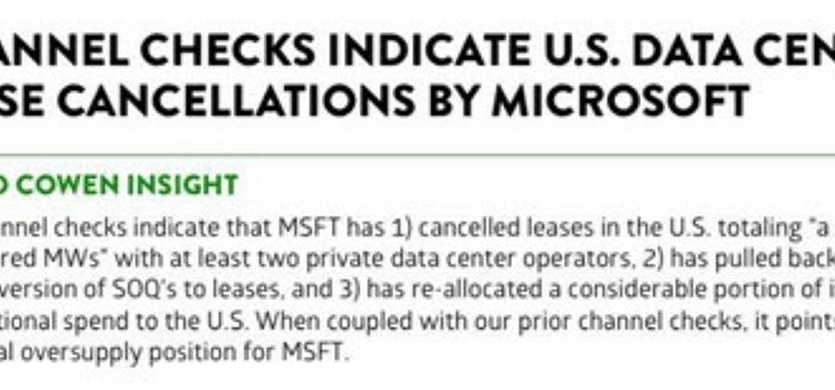 Here is the TD data center note that has everyone buzzing