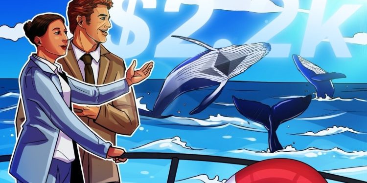ETH may reclaim $2.2K “macro range” amid growing whale accumulation