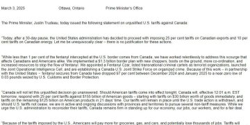 Canada confirms 25% retaliatory tariffs on US imports it Trump's imposts go into effect