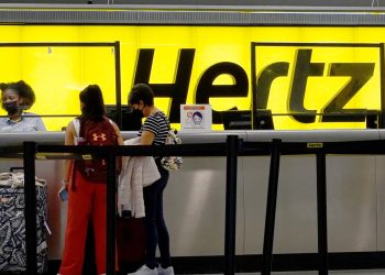 Stocks making the biggest moves midday: HTZ, NVDA, AMZN, AAPL