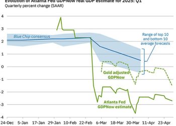 Final Atlanta Fed GDPNow Q1 estimate -2.7% vs -2.4% prior
