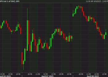 S&P 500 briefly turns negative after giving back a 4% gain