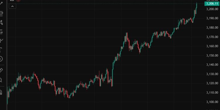 Record high price for gold US$3206+