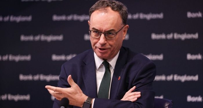 Andrew Bailey given top financial stability role as tariffs create turmoil