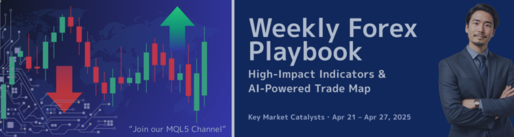 ⚡ Weekly Forex Playbook: High‑Impact Indicators & AI‑Powered Trade Map (Apr 21 – Apr 27) – Weekly Trends – 21 April 2025