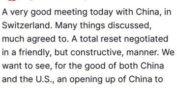 Trump sends a positive message on trade with China