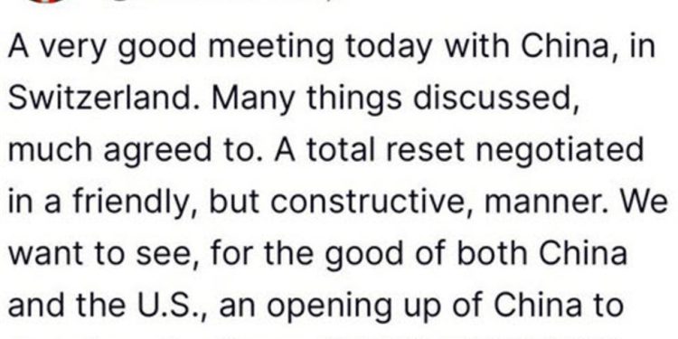 Trump sends a positive message on trade with China