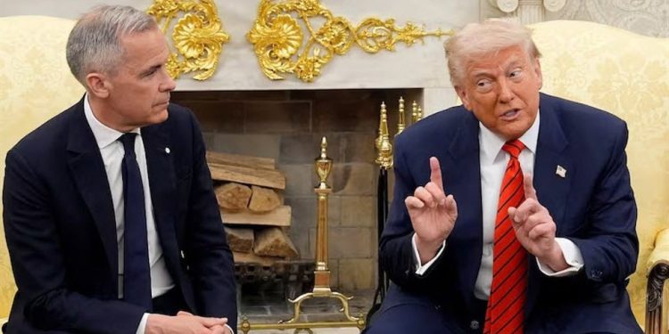 Carney says he has not spoken with Trump today