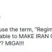 Trump is tweeting about regime change in Iran