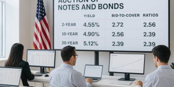 U.S. Treasury auctions off $58 billion of 3-year notes at a high yield of 3.669%