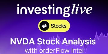 NVDA stock analysis today with orderFlow Intel @ investingLive