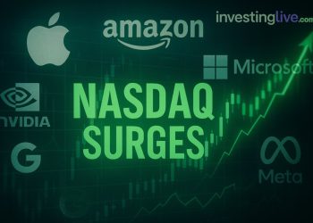 NASDAQ index closes at a new record high and also makes a new intraday high today