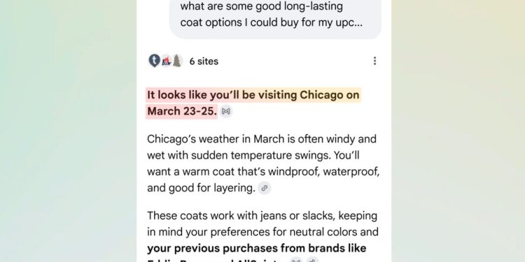 Google Search AI Mode can use Gmail and Photos to get to know you
