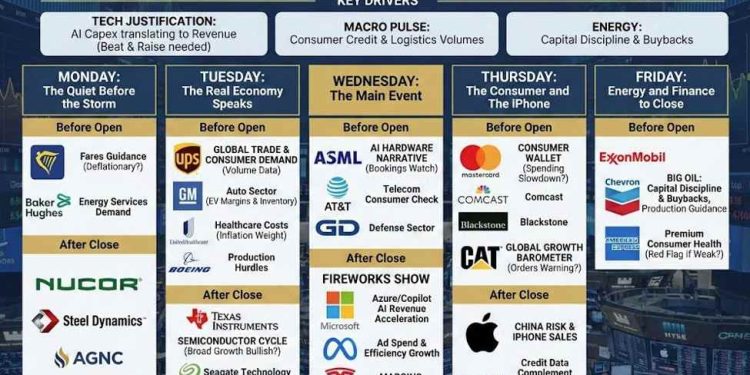 The week ahead: Earnings season shifts into maximum overdrive