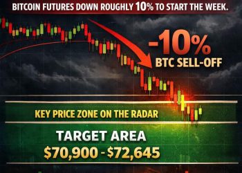Bitcoin Futures Slide 10% as Order Flow Signals Continued Downside Risk